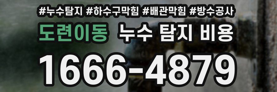 도련이동 누수 탐지 비용