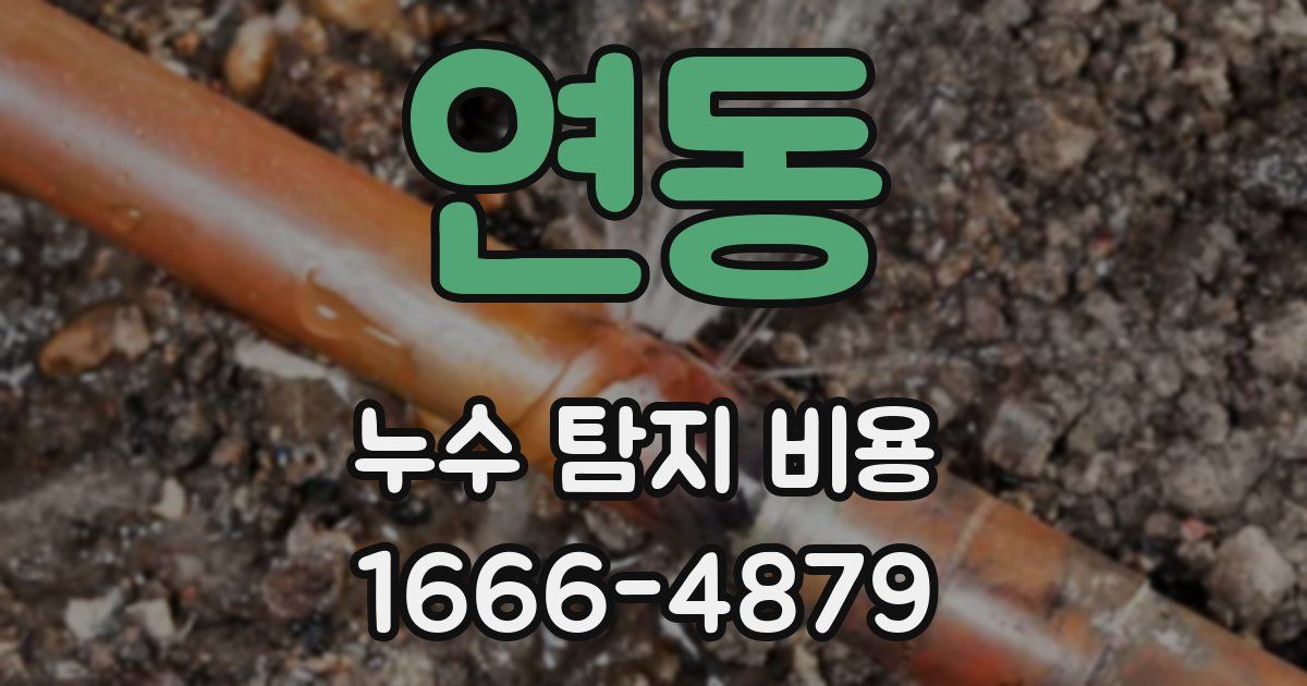 연동 누수 탐지 비용