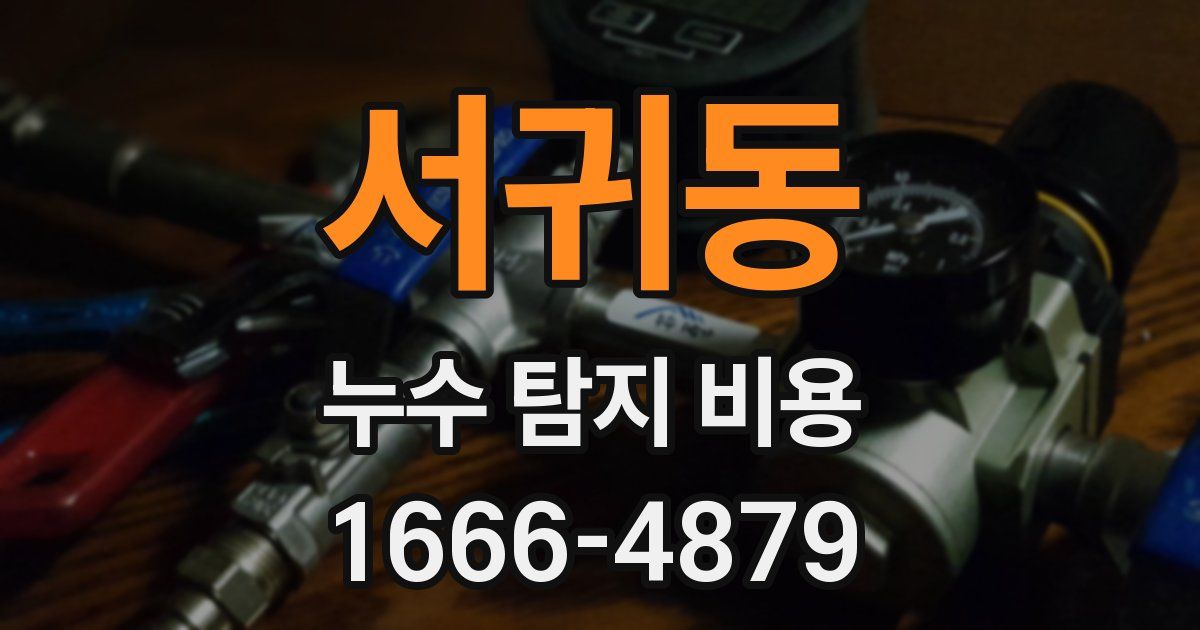 서귀동 누수 탐지 비용