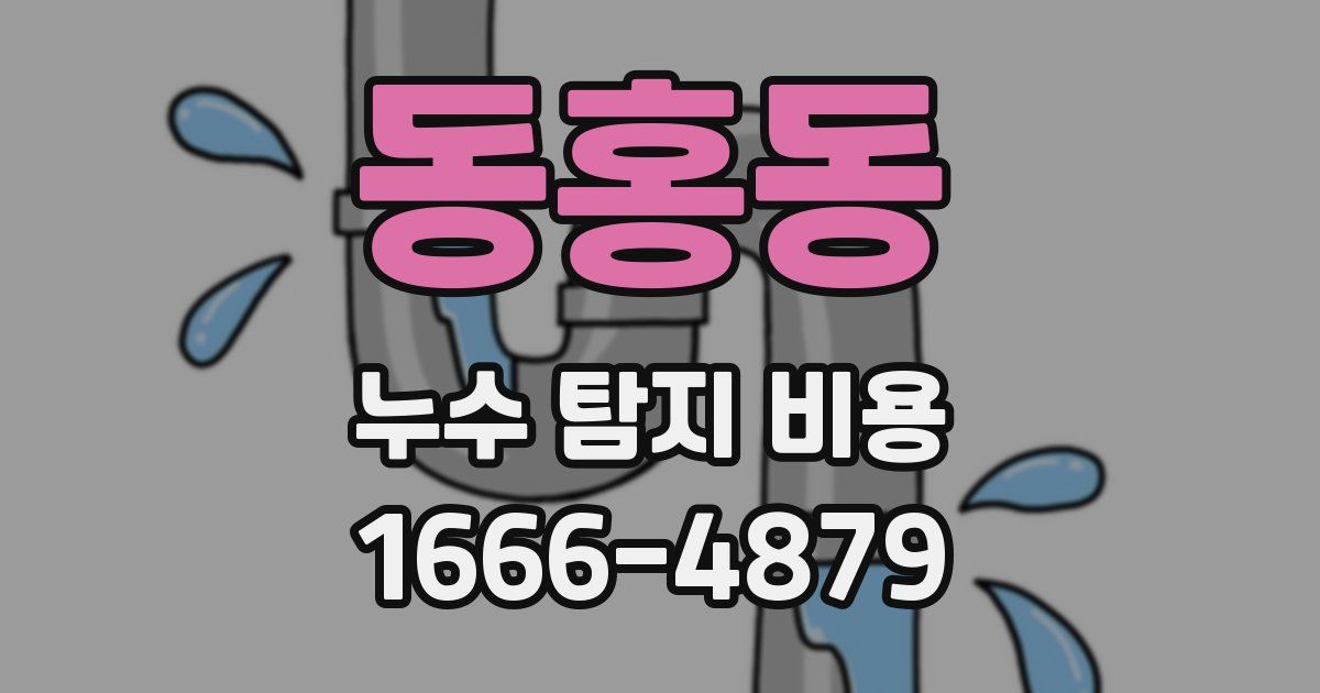 동홍동 누수 탐지 비용