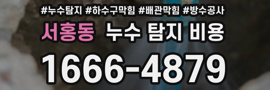 서홍동 누수 탐지 비용