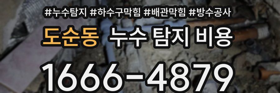 도순동 누수 탐지 비용