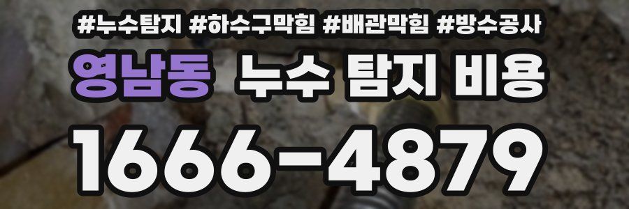 영남동 누수 탐지 비용