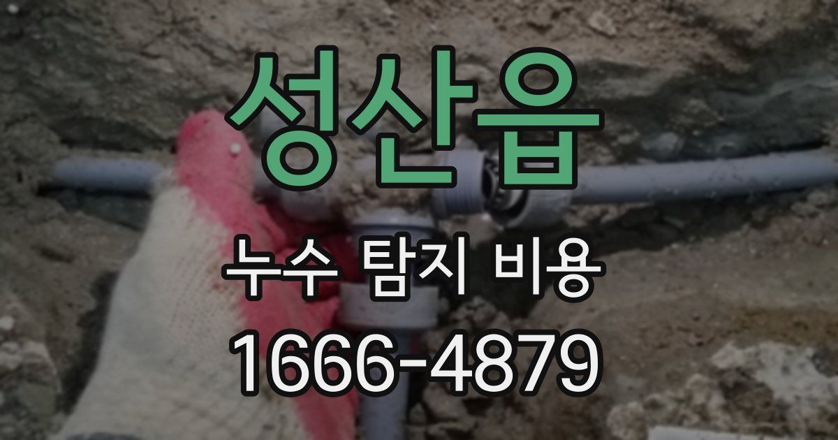 성산읍 누수 탐지 비용