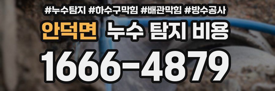 안덕면 누수 탐지 비용