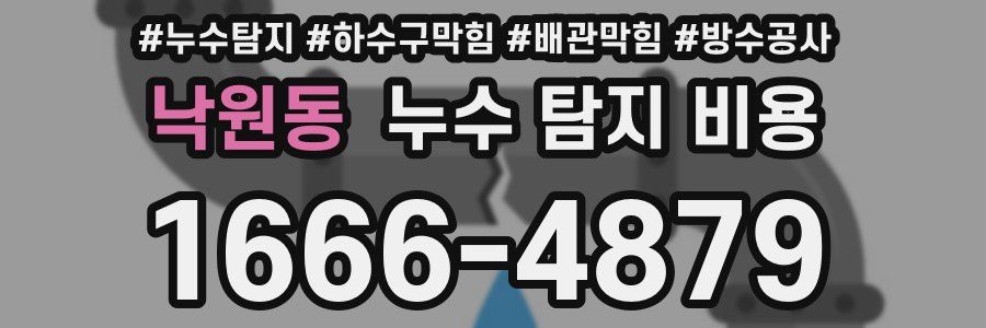 낙원동 누수 탐지 비용
