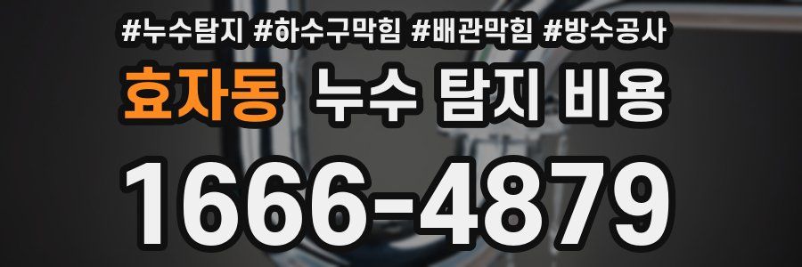 효자동 누수 탐지 비용