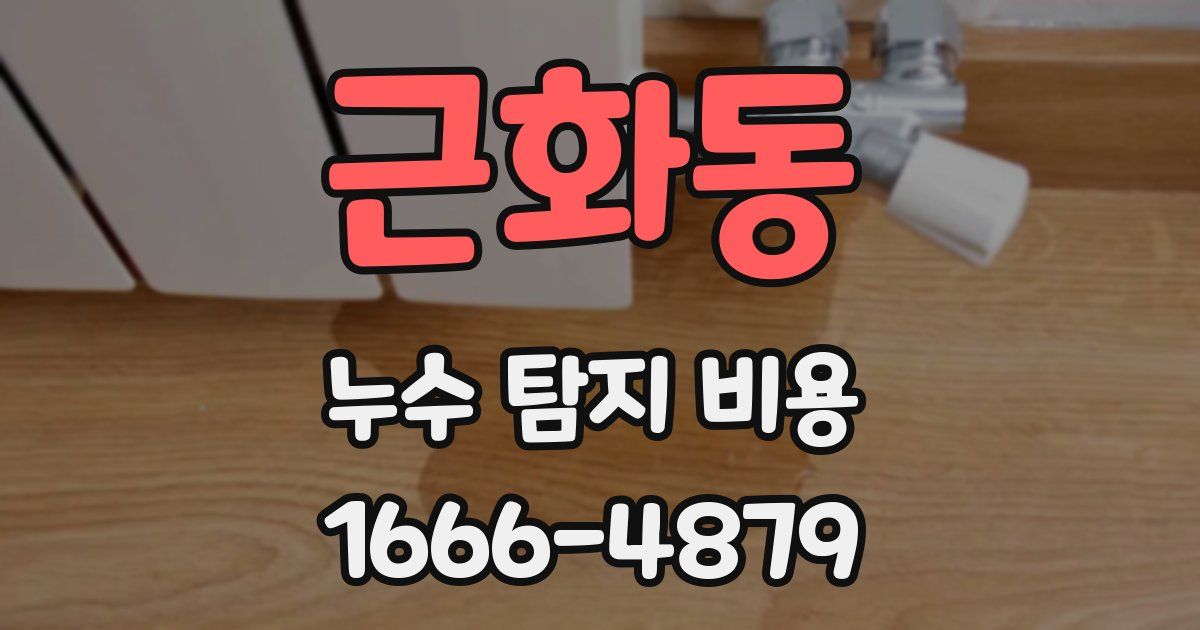 근화동 누수 탐지 비용