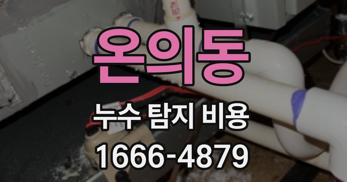 온의동 누수 탐지 비용