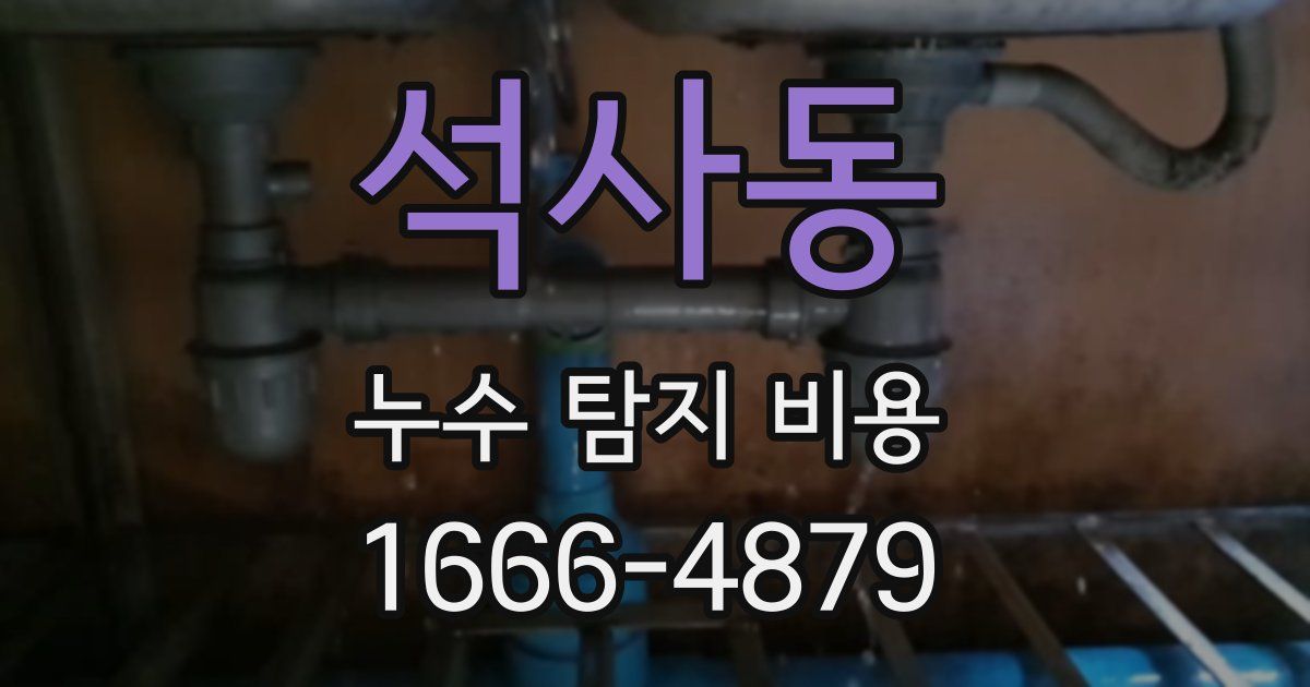 석사동 누수 탐지 비용