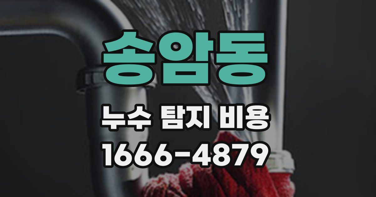 송암동 누수 탐지 비용