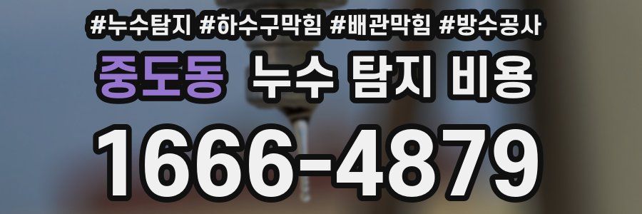 중도동 누수 탐지 비용