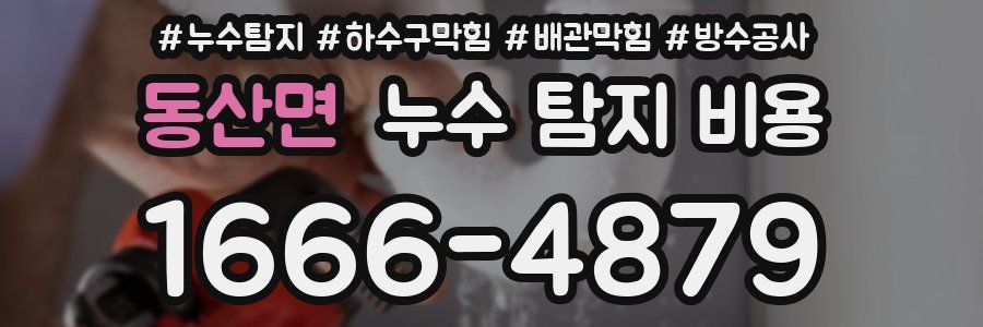 동산면 누수 탐지 비용