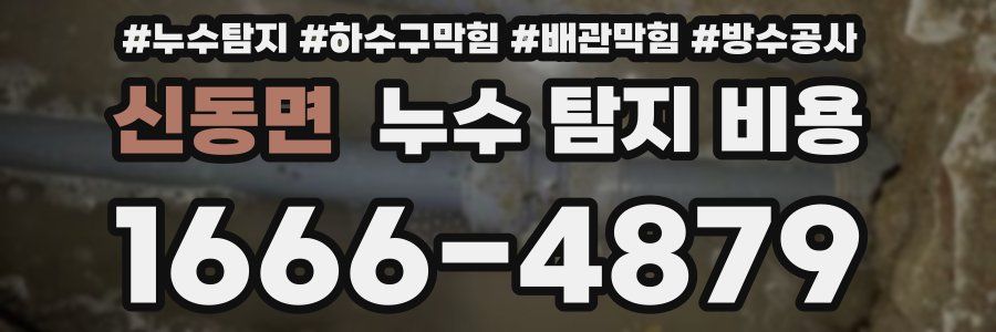 신동면 누수 탐지 비용
