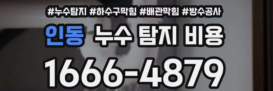 인동 누수 탐지 비용