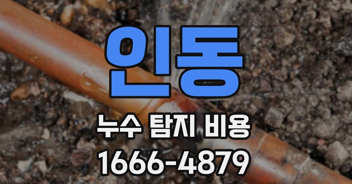 인동 누수 탐지 비용