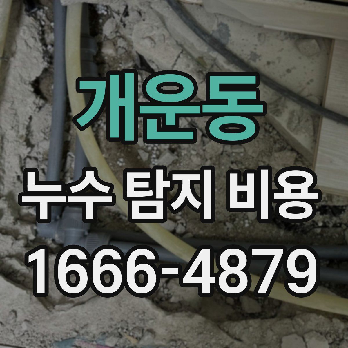 개운동 누수 탐지 비용