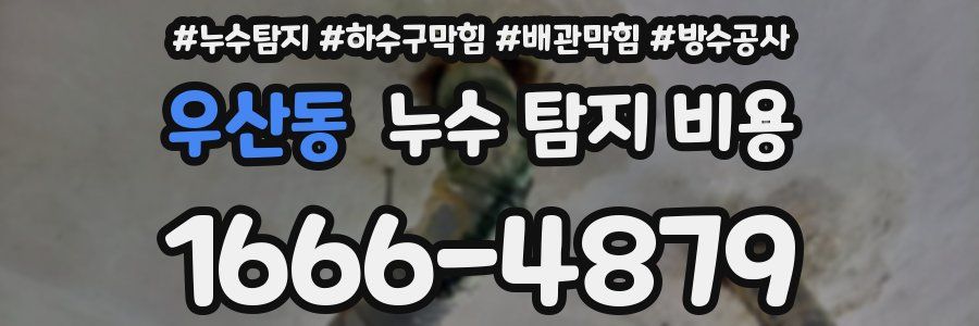 우산동 누수 탐지 비용