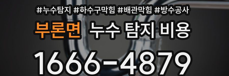 부론면 누수 탐지 비용