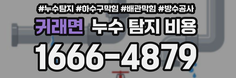 귀래면 누수 탐지 비용