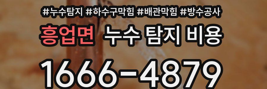 흥업면 누수 탐지 비용