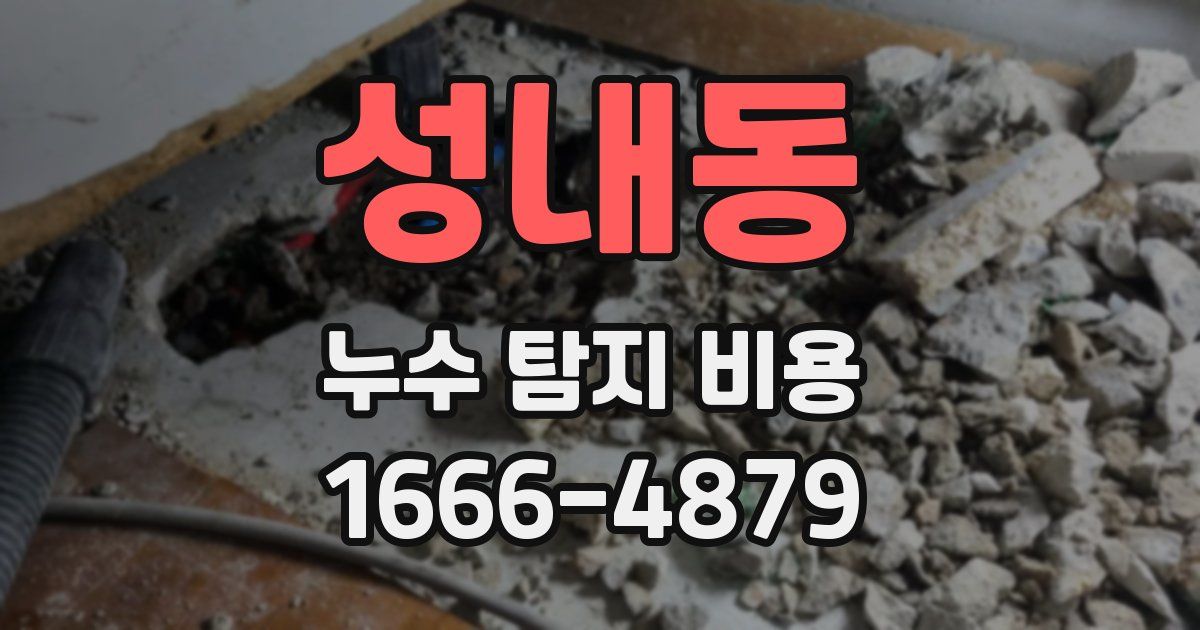 성내동 누수 탐지 비용