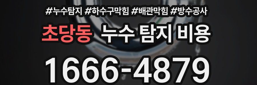초당동 누수 탐지 비용