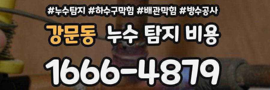 강문동 누수 탐지 비용