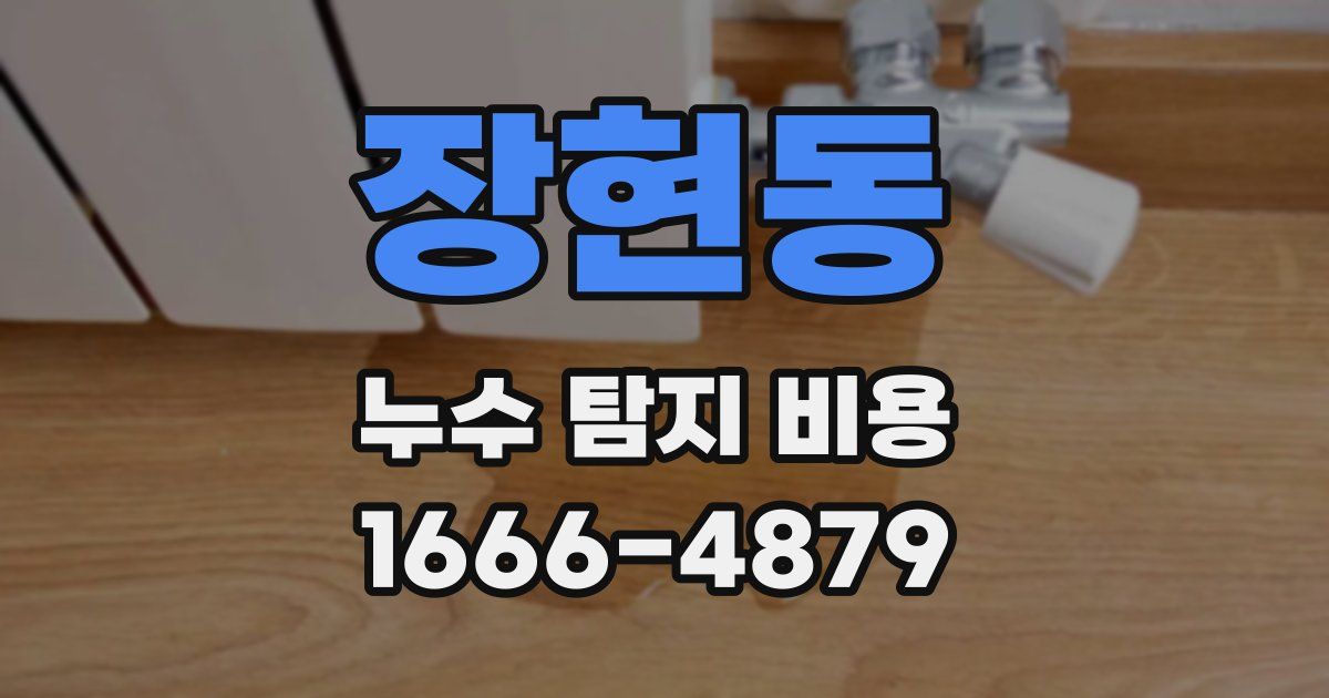 장현동 누수 탐지 비용