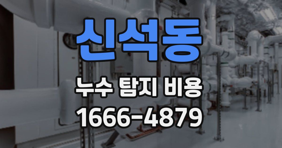 신석동 누수 탐지 비용