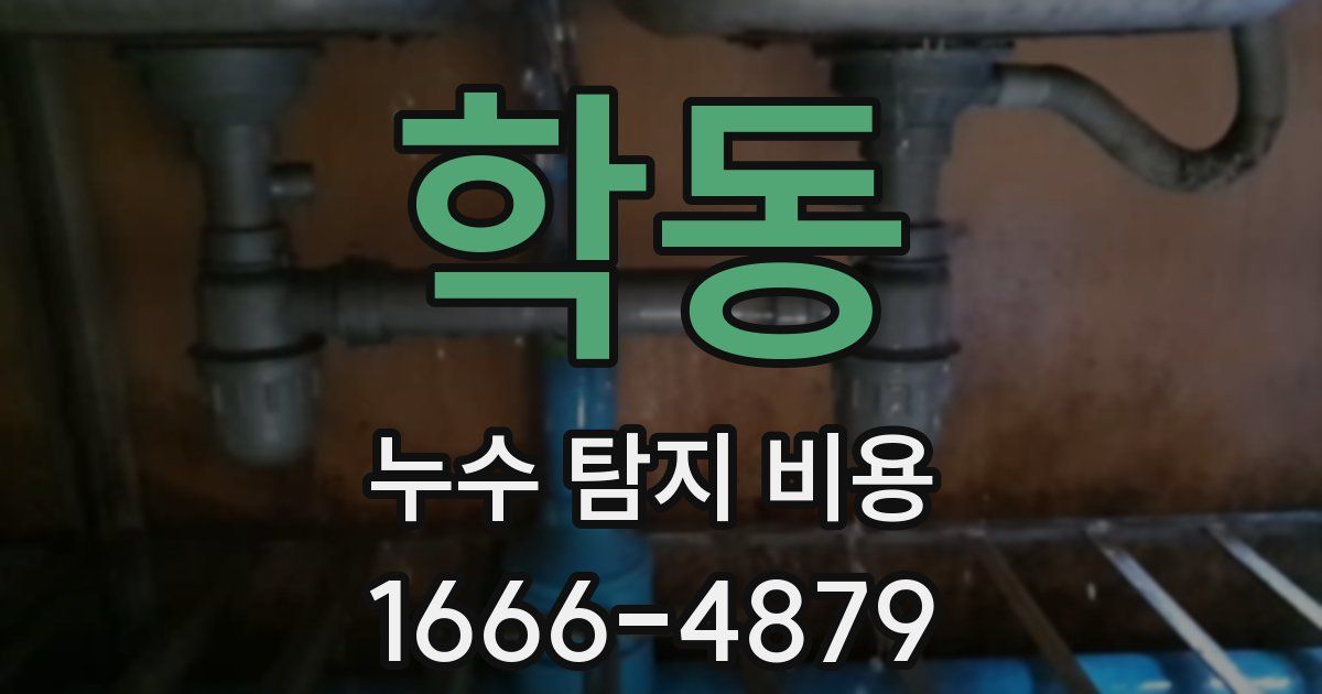 학동 누수 탐지 비용