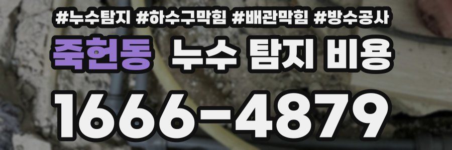 죽헌동 누수 탐지 비용
