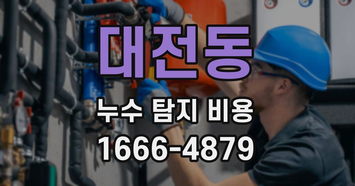 대전동 누수 탐지 비용