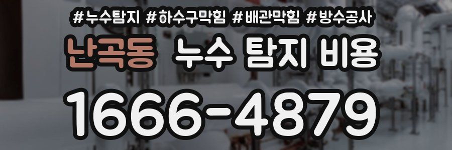 난곡동 누수 탐지 비용
