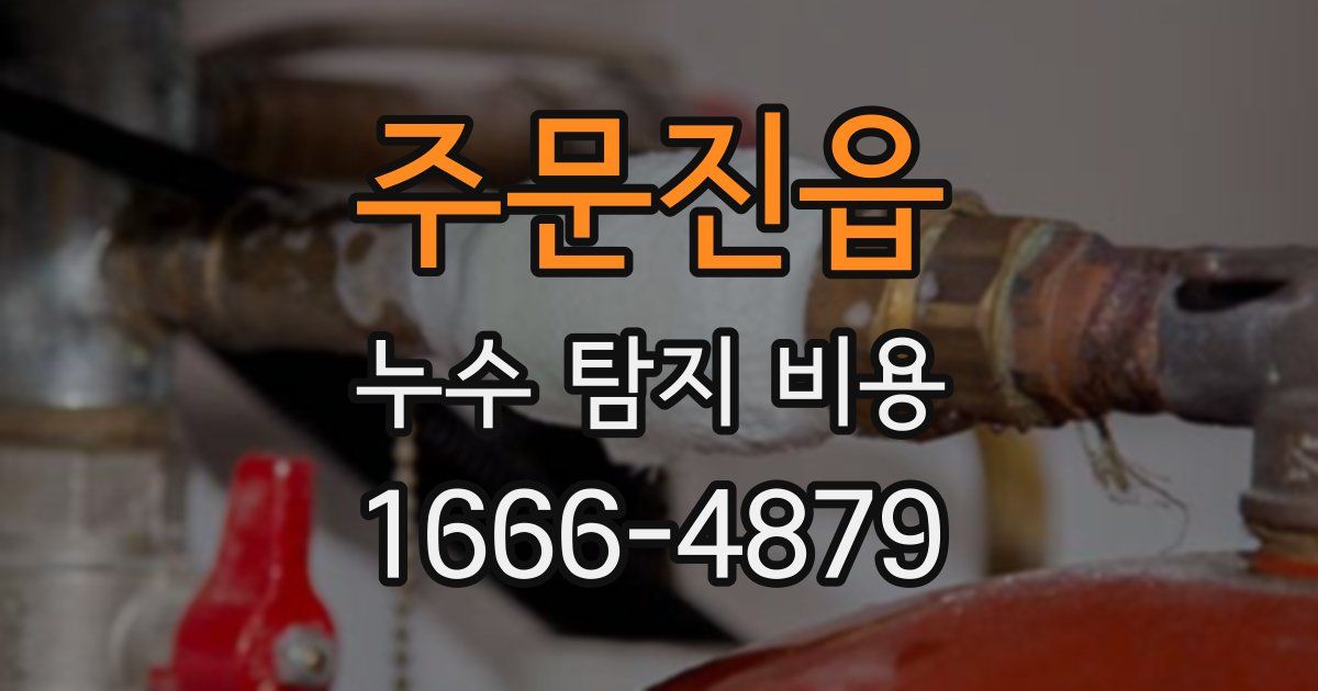 주문진읍 누수 탐지 비용