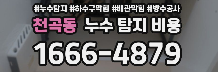 천곡동 누수 탐지 비용