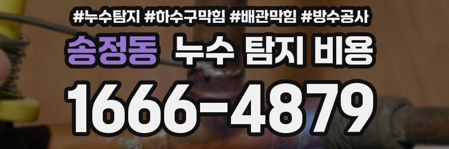 송정동 누수 탐지 비용