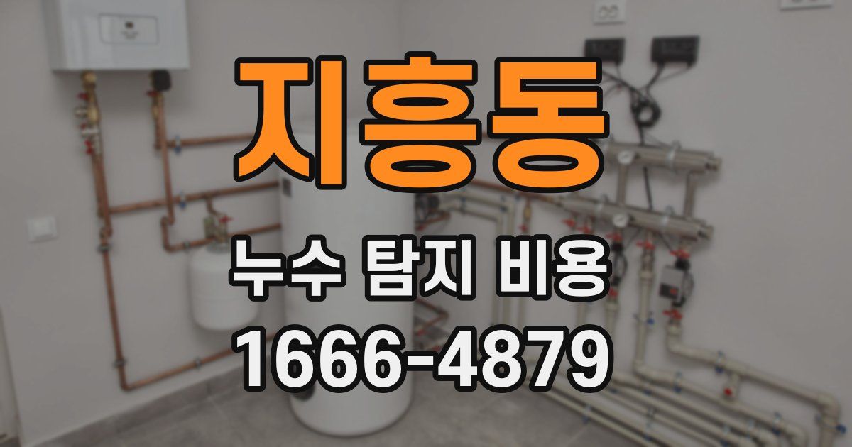 지흥동 누수 탐지 비용