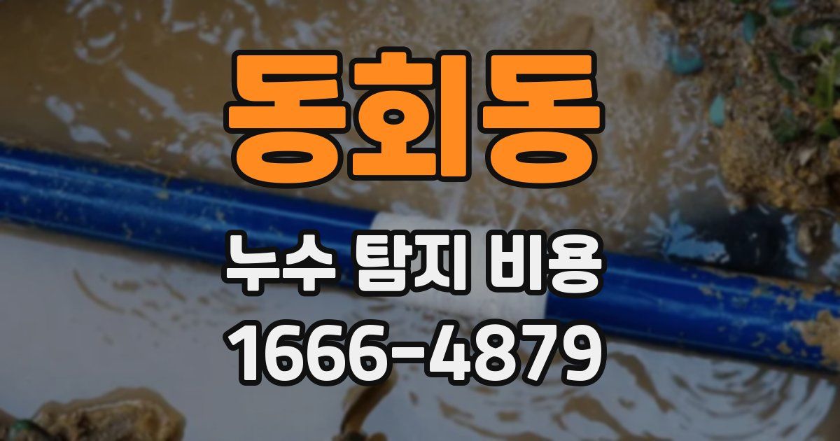 동회동 누수 탐지 비용