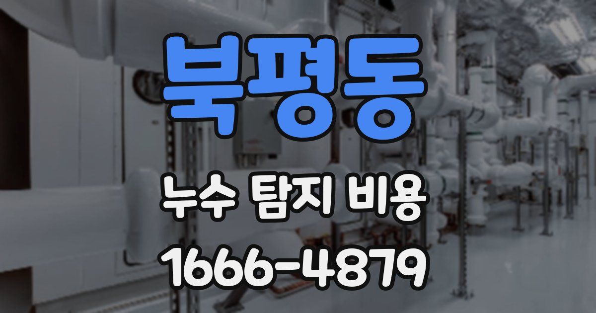 북평동 누수 탐지 비용