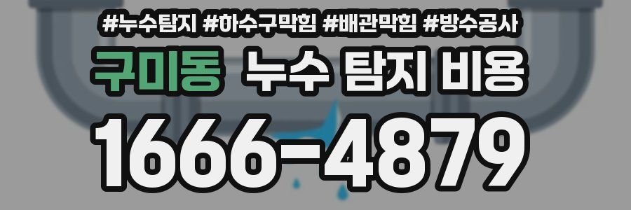 구미동 누수 탐지 비용