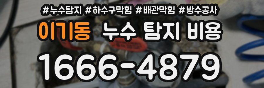 이기동 누수 탐지 비용