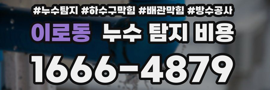 이로동 누수 탐지 비용