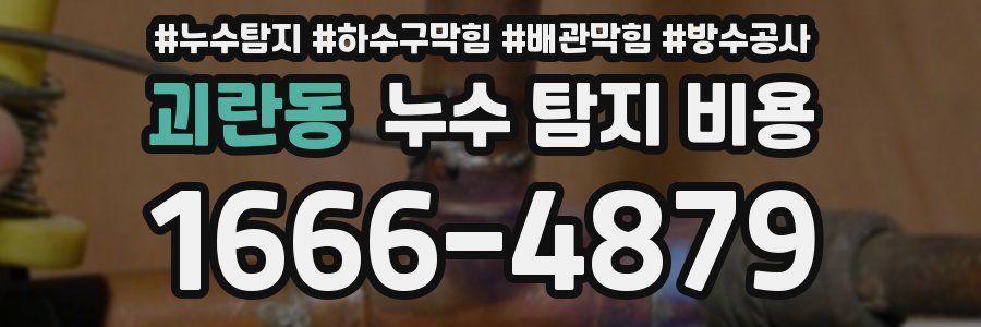 괴란동 누수 탐지 비용