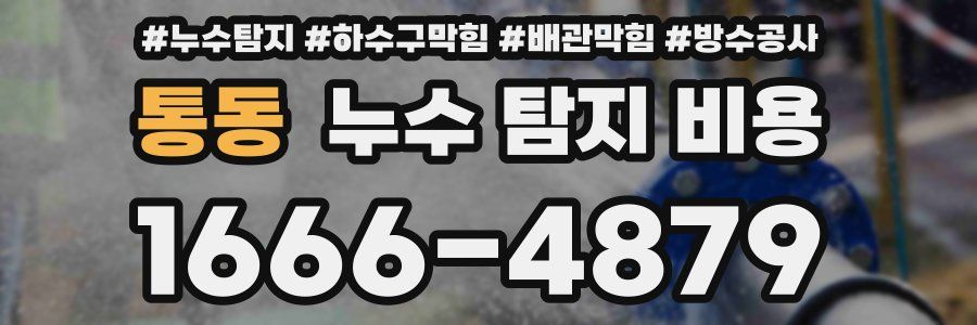 통동 누수 탐지 비용