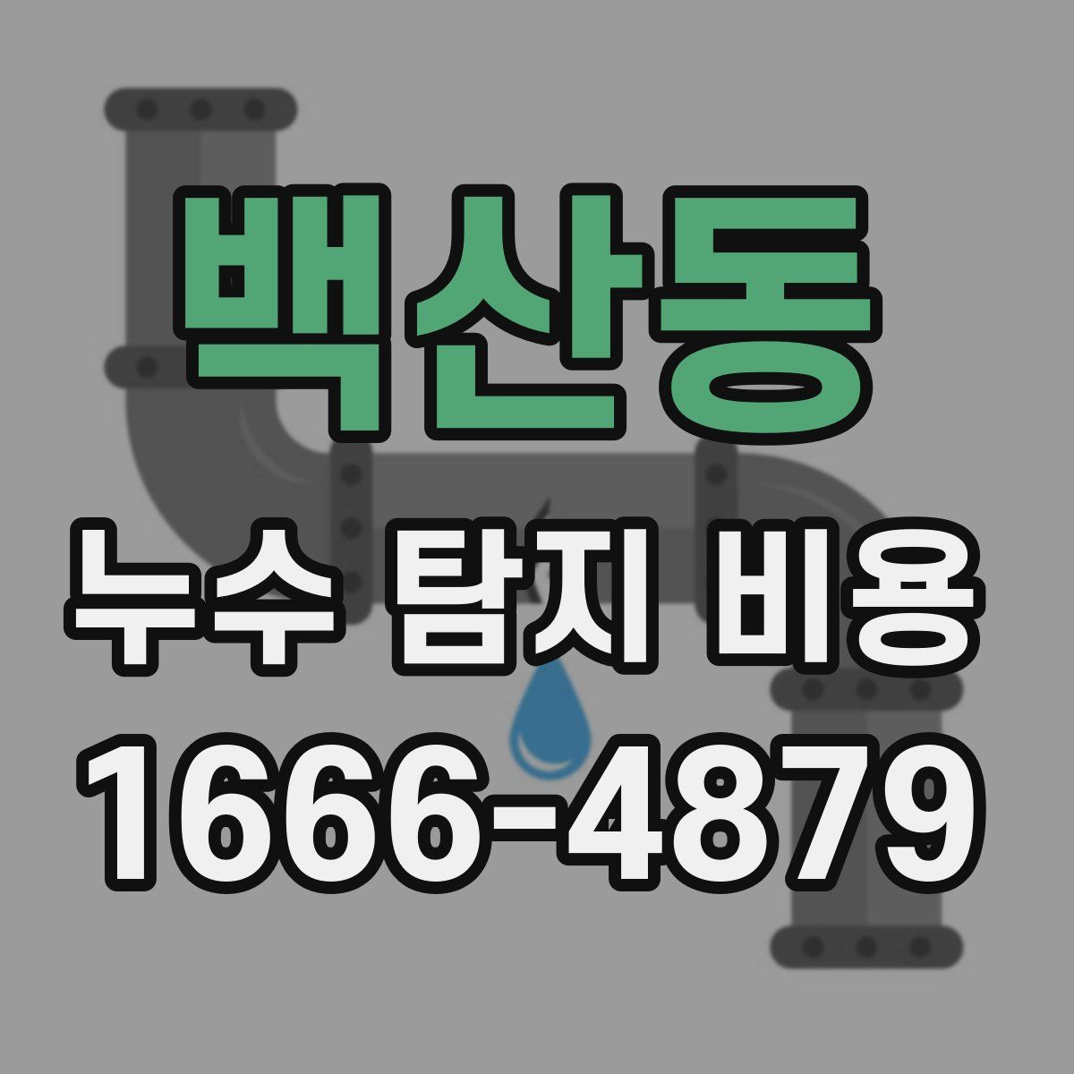백산동 누수 탐지 비용