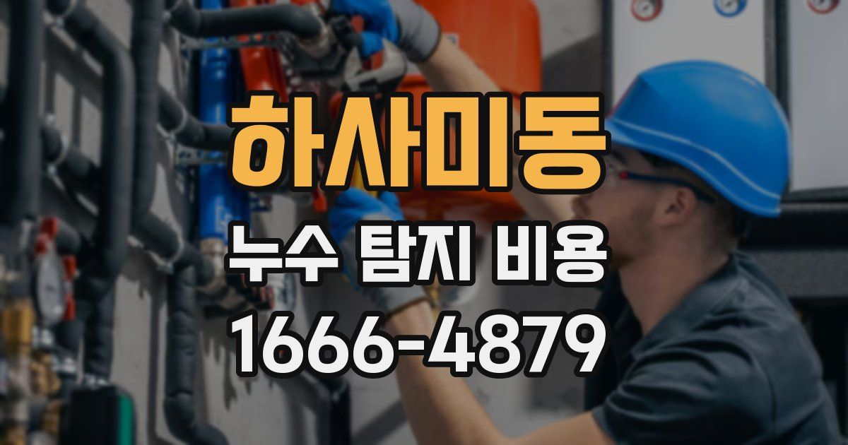 하사미동 누수 탐지 비용