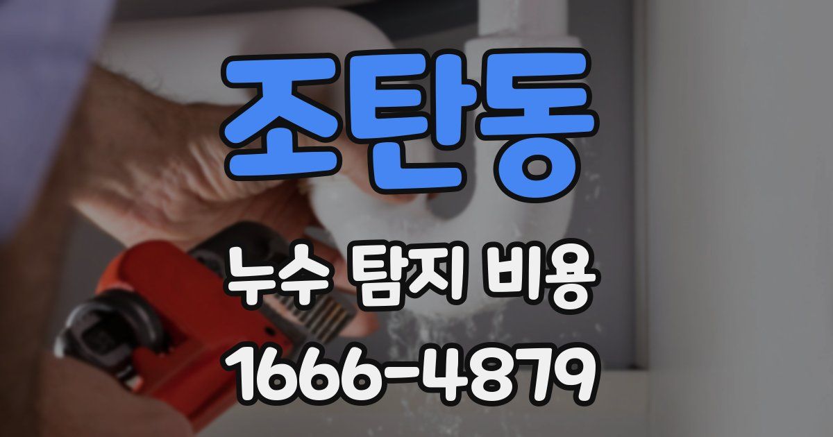 조탄동 누수 탐지 비용