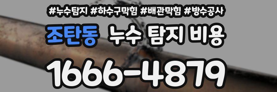 조탄동 누수 탐지 비용