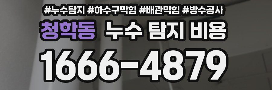 청학동 누수 탐지 비용